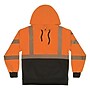 GloWear 8317BK High Visibility Long Sleeve Black Bottom Hooded Sweatshirt, ANSI Type R, Class 3, Orange, Medium (22983)~#|#~A4552A8E-32BE-4CEC-90F5539C6C7E801A_sc7