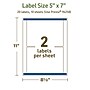 Avery Dissolvable Rectangle Multipurpose Labels, 5" x 7", Off-white, 20/Pack (94258)~#|#~A456073B-A1E9-44C8-B3C33977243A89DF_sc7