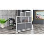 Luxor Modular Room Divider Starter Wall, 70"H x 70"W, Gray PET/Frosted Acrylic (MW-7070-FCG)~#|#~A4580124-4881-47AF-A2202D11B8E183E9_sc7