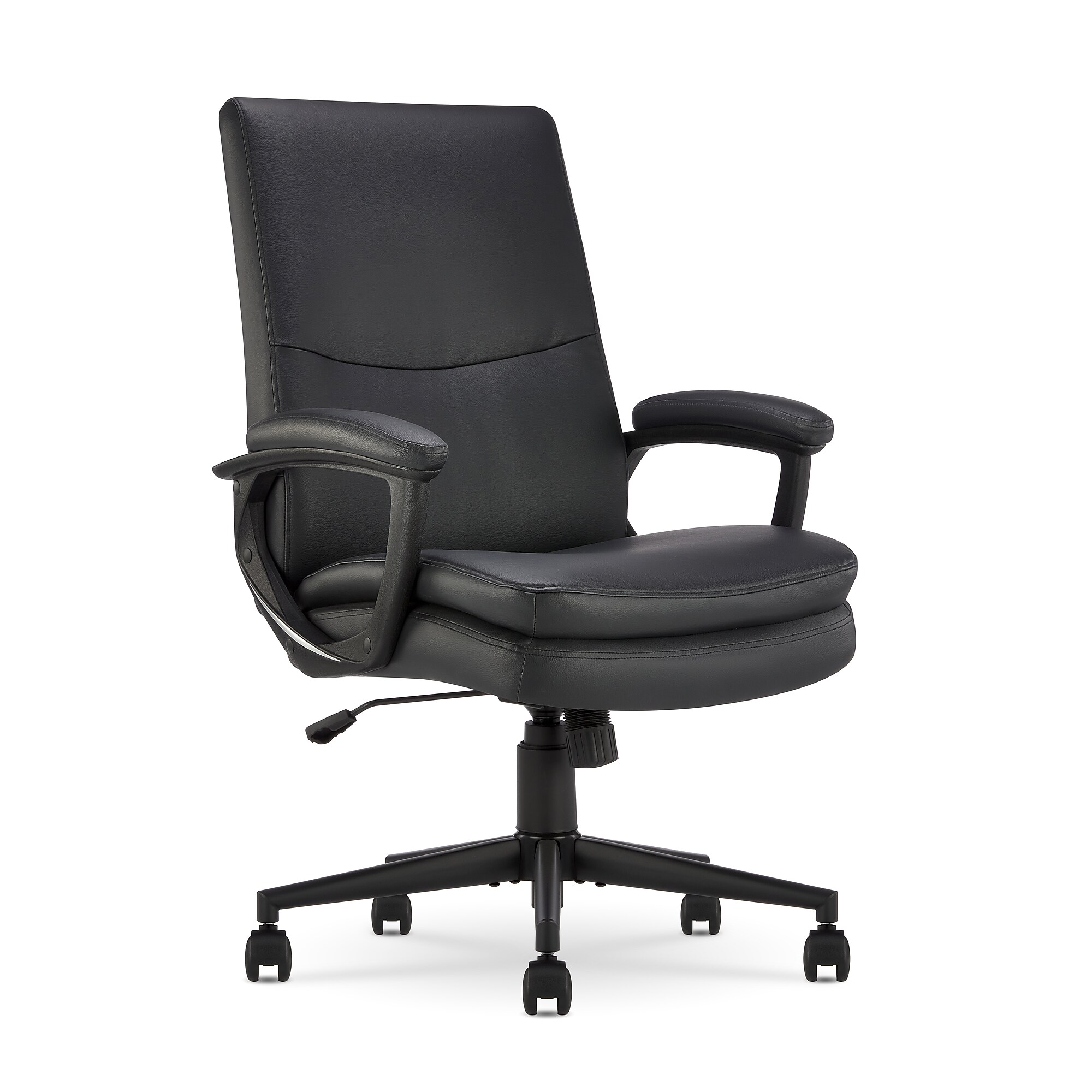 Serta Comfort Modern Ergonomic Bonded Leather Swivel Executive Chair, Black (CHR10132A) Simolary simolary.com