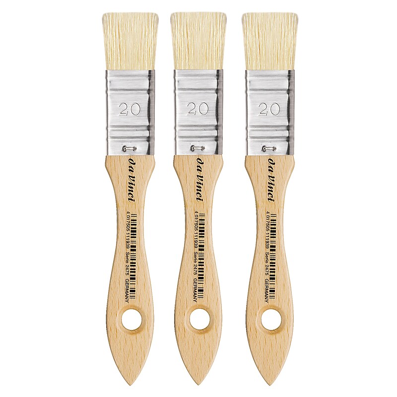 da Vinci MAESTRO2 Acrylic & Oil Natural Bristle Flat, Size 20 Mottler Brush, 3/Pack (DVXVA247520-3) image 1