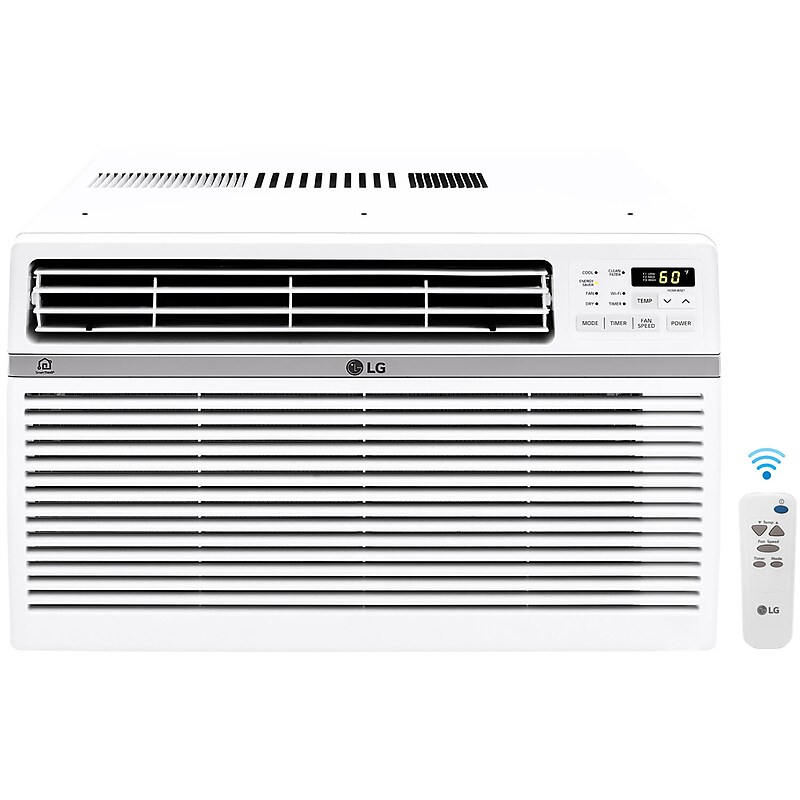 LG Electronics 18,000 BTU Window Smart Air Conditioner with Remote, White ( LW1821ERSM) image 1