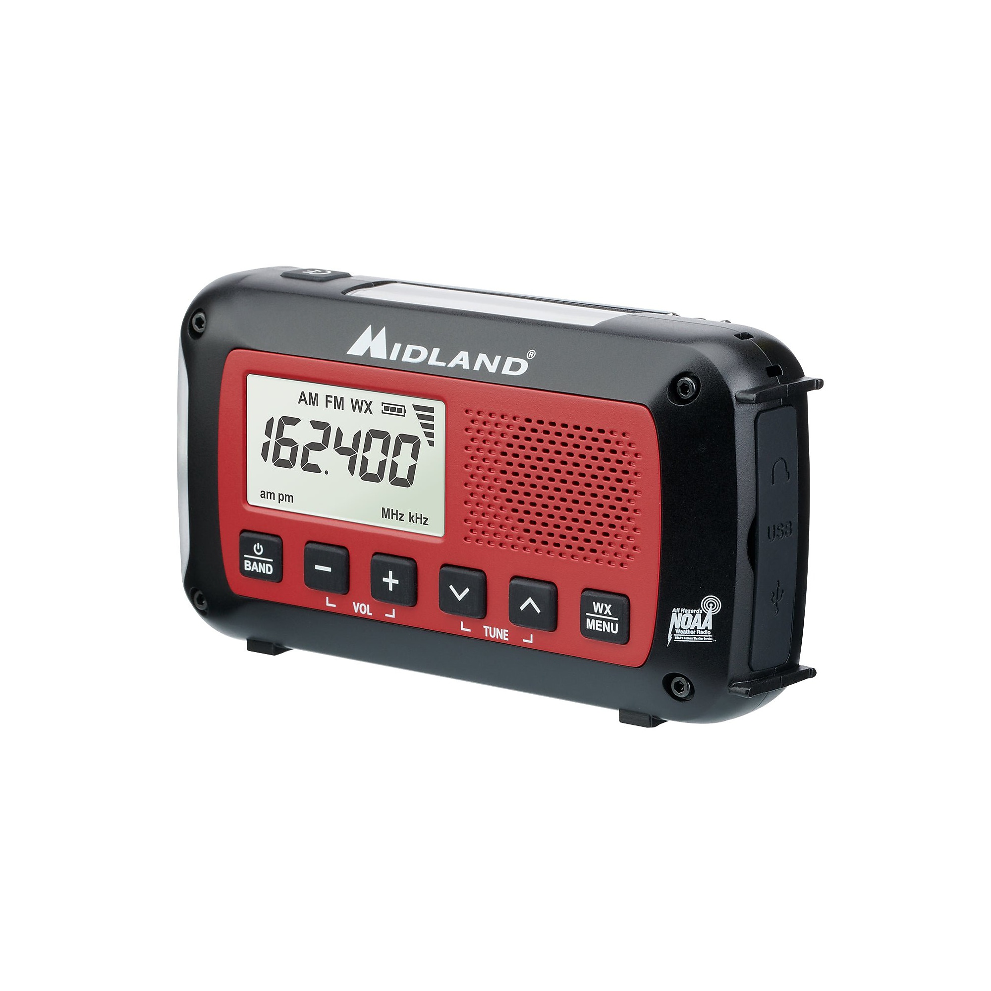 MIDLAND RADIO Wireless Emergency Crank Radio, Black/Red (ER40) Sansujyuku sansujyuku.com
