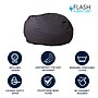 Flash Furniture Duncan Cotton Large Refillable Bean Bag Chair, Solid Gray (DGBEANLGSLDGY)~#|#~A462FDDF-D509-4CC6-AC1120ACC91BDE13_sc7
