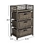 Household Essentials Woven Storage Drawer, 3-Drawer, Grey (HE1106)~#|#~A46A8711-2864-42B3-9442BBF8F089A98B_sc7