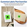 Avery Laser/Inkjet Multipurpose Square Labels, 1.5" x 1.5", Neon Green, 1600/Box (94106)~#|#~A46D33CB-EED5-4603-A999BCC77B99CA8F_sc7