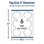 Avery 3" Diameter  Blank Price & Merchandise Tags, White, 60/Carton (95334-GWT10)~#|#~A471B309-B235-4ADB-AE963EF57D68E0E3_sc7