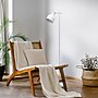 Simple Designs Sleek Essentials 54.72" Metal Floor Lamp with Round Shade, White (LF1051-WHT)~#|#~A477B006-053C-44C5-8B66E73A1DD8865E_sc7