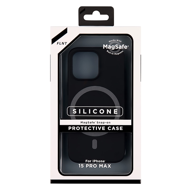 FLNT Silicone MagSafe Snap-On Protective Case for iPhone 15/14/13 Compatible, Black  (IC8062M-15X-BKA) image 1