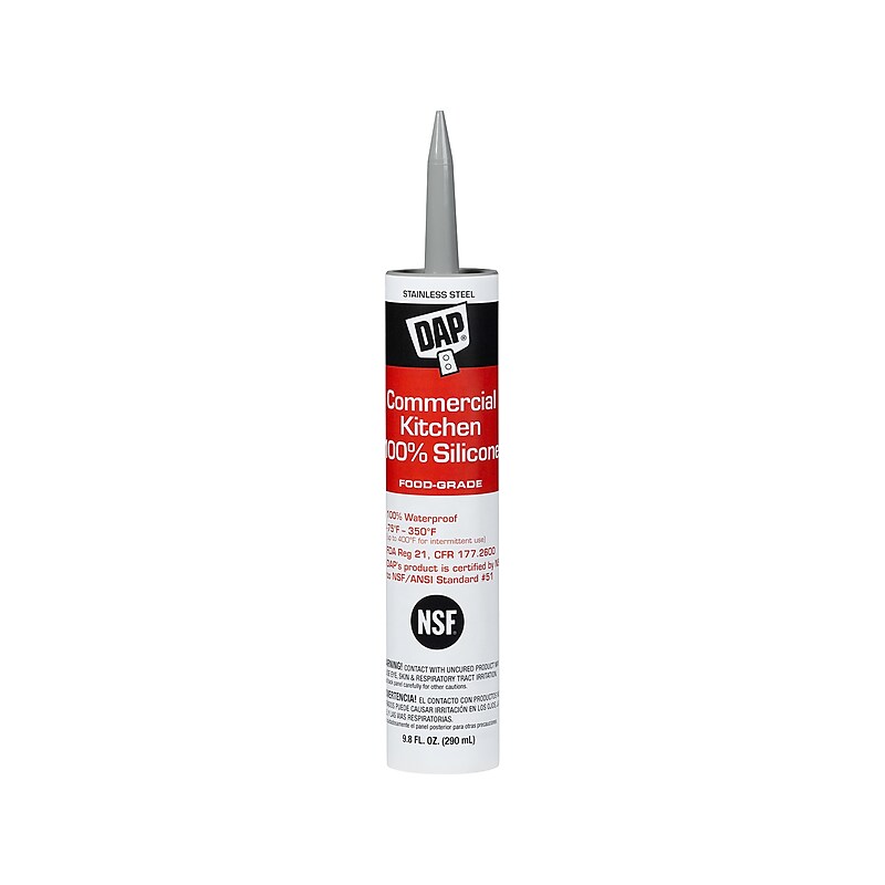 Dap Commercial Kitchen Silicone, 9.8 Fl. Oz., Stainless Steel, 12/Carton  (7079808660) image 1