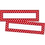 Barker Creek Red & White Dots School Name Plates, 12" x 3.5", 72/Set (BC3803) ~#|#~A478D904-71A4-40E4-8613D06FA5E84A6B_sc7