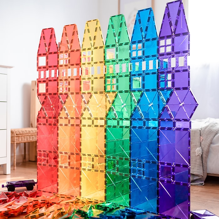 Connetix Magnetic Tiles Rainbow Mega Pack, 212 Pieces (CNTR00212ME
