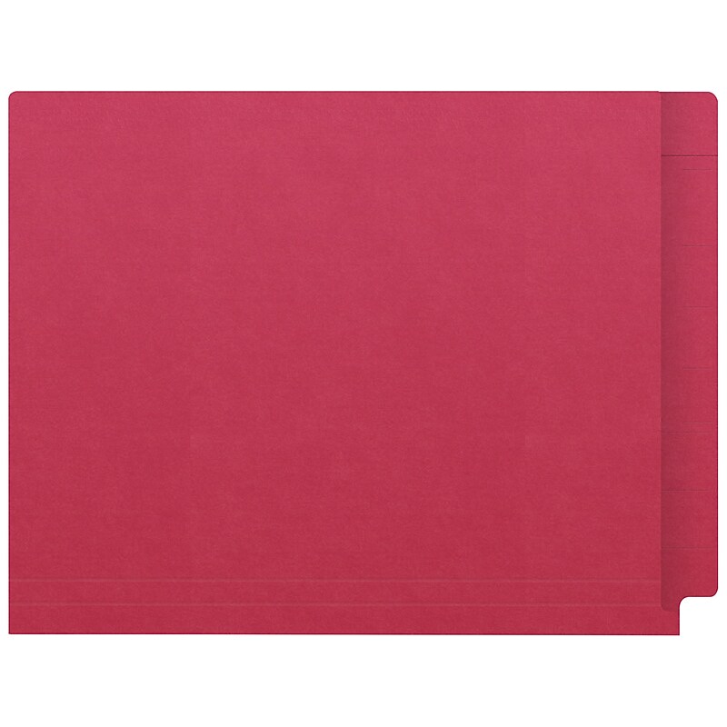 Medical Arts Press Kardex Match Reinforced End Tab File Folder, Straight Cut, Letter Size, Red, 100/Box (S-09482-RED) image 1
