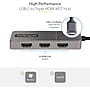 StarTech 3-Port USB-C to Triple HDMI Multi-Monitor Adapter, Male to Female/Female/Female, Space Gray (MST14CD123HD)~#|#~A47C4968-72E1-429A-9075310F12FE71FD_sc7