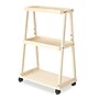 Whitmor 3-Shelf Wood Mobile Kitchen Cart with Lockable Wheels, Natural (6026-11895)~#|#~A47DA7FB-2846-4E1E-8D4990B82D4A9798_sc7