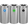 Alpine Industries Three-Stream Recycling Station, 81-Gallon, Stainless Steel (ALP475-27-R-T-CO)~#|#~A47F78AA-363B-45B1-B448246696195E85_sc7