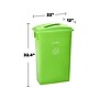 Alpine Industries Polypropylene Recycling Bin with Lid and Dolly, 23 Gallon, Lime Green (ALP477-LGRN4-PKD)~#|#~A4816E39-B423-4543-B55963DE489602D3_sc7