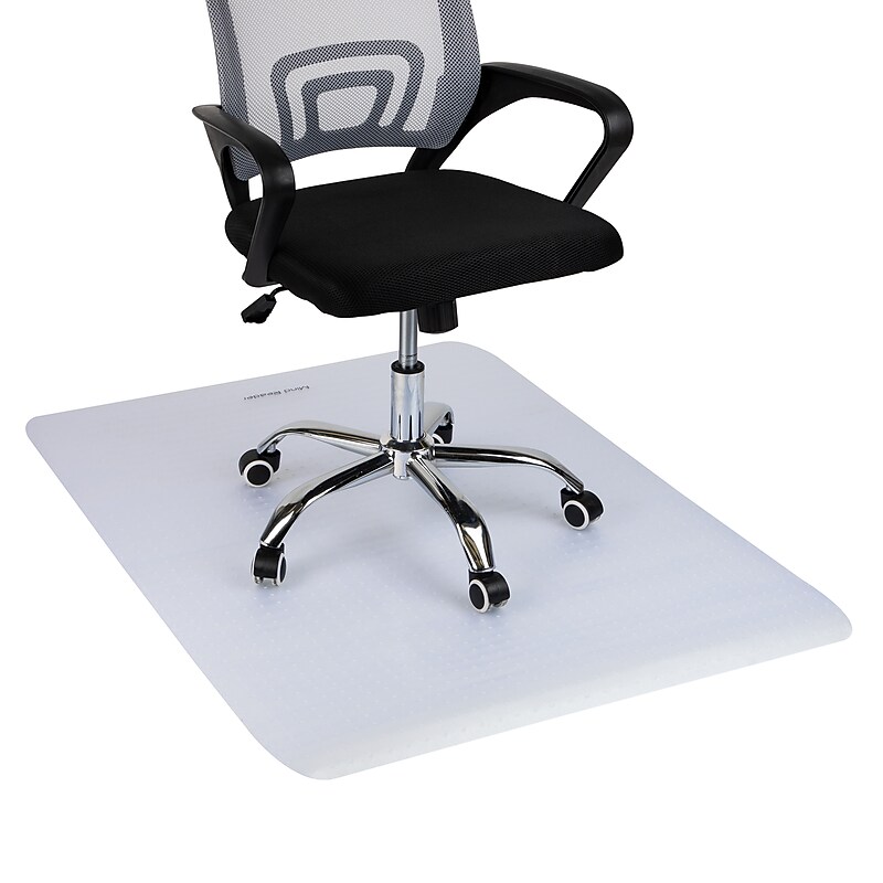 Mind Reader Carpet Chair Mat, 35" x 47'', Low-Pile, Clear (OFFCREC-CLR) image 1