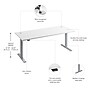 Bush Business Furniture Move 60 Series 72"W Electric Height Adjustable Standing Desk, White (M6S7230WHSK)~#|#~A484C5FF-9955-4483-A116CC17F3AEE470_sc7