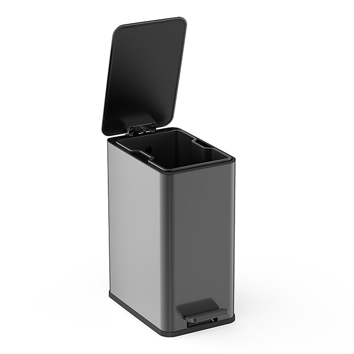 Nine Stars Step Trash Can, 2.6 Gallon, Matte Black (XZD-10-88BK