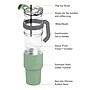 ASOBU Explorer Stainless Steel, 34 oz., Green, (ADNASM80G)~#|#~A486EBAA-09B3-4FF3-A8312F2A36CE3E36_sc7