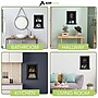 AdirHome Wood Bathroom Recessed Wall Shelf, 19" x 12.75" x 4.75", Black, 2/Pack (515-01-BLK-2PK)~#|#~A487C8D7-9626-429D-A8016BA4AAEAFAA2_sc7