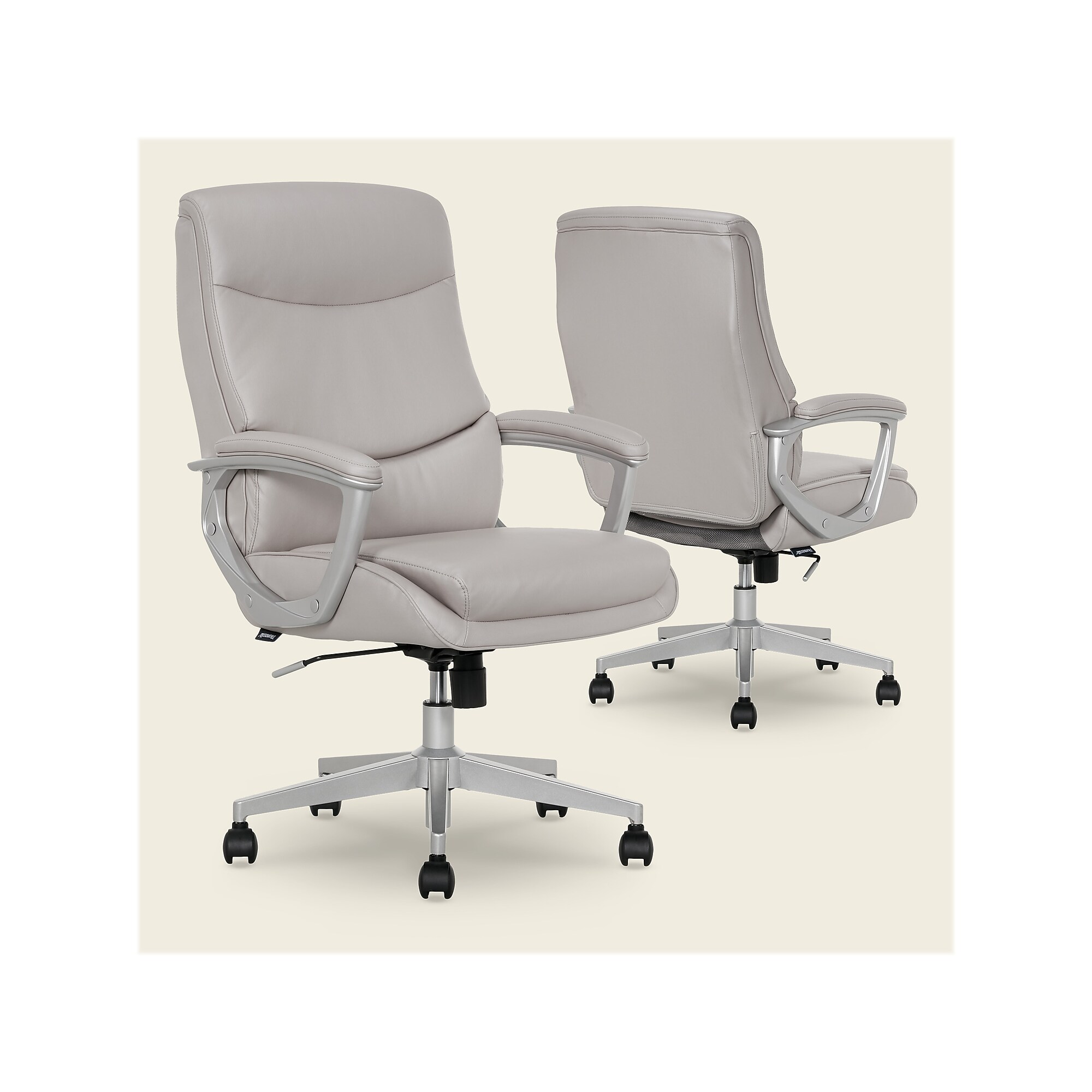 Thomasville Furniture Josephine Ergonomic Bonded Leather Swivel Manager Chair, Gray (60071-LGRY) Sansujyuku sansujyuku.com