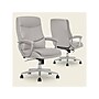 Thomasville Furniture Josephine Ergonomic Bonded Leather Swivel Manager Chair, Gray (60071-LGRY)~#|#~A489930A-D628-41DC-AB23D9CA6D764EBC_sc7