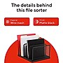 TRU RED Wire Mesh File Organizer, 5‑Compartment, Matte Black – Vertical Desktop Sorter for Files, Folders & Mail~#|#~A48BA547-8F2B-42F8-B371A16CDE2D38E6_sc7