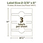 Avery EcoFriendly Laser/Inkjet Decorative Edge Multipurpose Labels, 2-3/8" x 8", White, 75/Pack (94117)~#|#~A48D1DD1-F5C1-42D8-A286E927D1DF611E_sc7