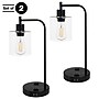 Lavish Home 16.14" LED Table Lamp with USB Ports, Black, 2/Set (72-LMPDKIND-1B-2)~#|#~A48DD252-621E-4C9B-91F5902DF585C069_sc7