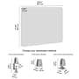 Bush Business Furniture Fabric Privacy Panel, 18"H x 22"W, Cool Charcoal (PSP122CL-03)~#|#~A48EA428-6BD5-4CA5-84B3A51A36920E82_sc7