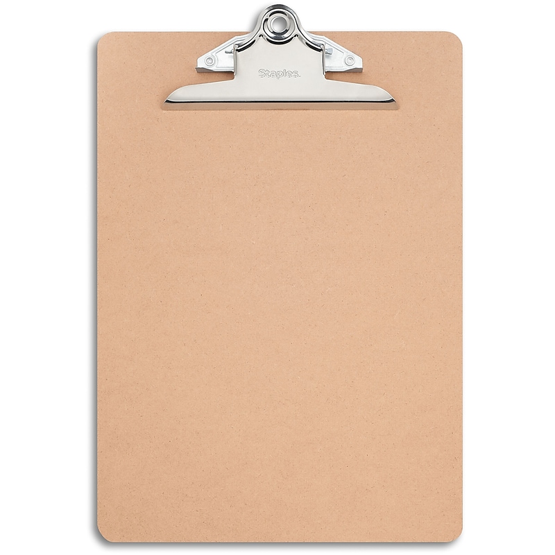 Staples® Hardboard Clipboard, Letter Size, Brown (ST44290) image 1