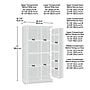 Sauder Merton Hall 71"H Storage Cabinet with 6 Shelves, White (443671)~#|#~A4927D72-5FF1-4794-820D7444377F7D97_sc7