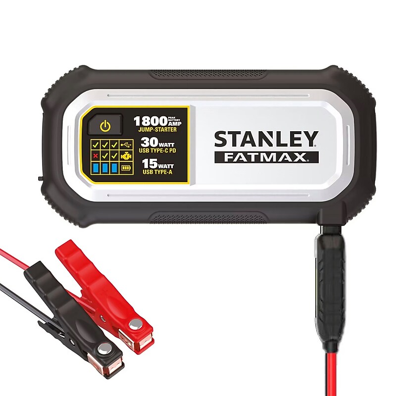 STANLEY FATMAX 1,800-Amp 12-Volt Automotive Jump Starter and USB Power Bank (LJ18FC) image 1