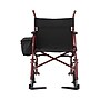 Medline Transport Wheelchair, Fixed Full Length Arms, Burgundy (MDS808200WAT)~#|#~A49F824F-E8B0-4625-BB4AC4A0186CD847_sc7