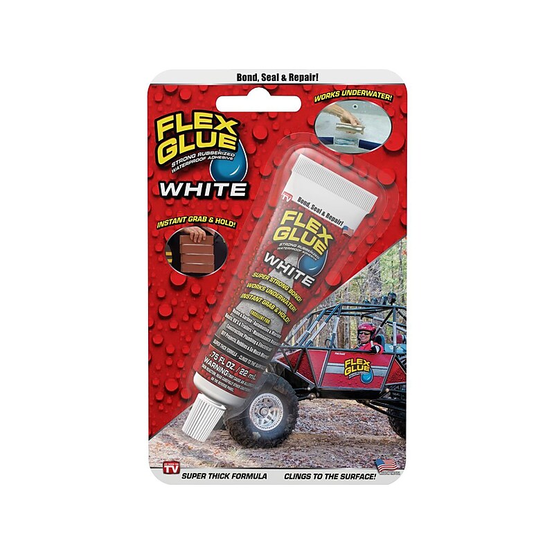 Flex Seal Mini Permanent Glue, 0.75 oz., White (GFSWHTMINI-8) image 1