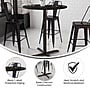 Flash Furniture 36'' Round Laminate Table Top with 30''x 30'' Bar-Height Table Base, Black (XURD36BKT3030B)~#|#~A4ABE1C8-7279-4883-9E569AF9757D10F3_sc7