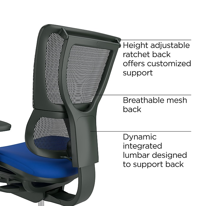 Union & Scale FlexFit™ Ergonomic Mesh Swivel Task Chair, Blue