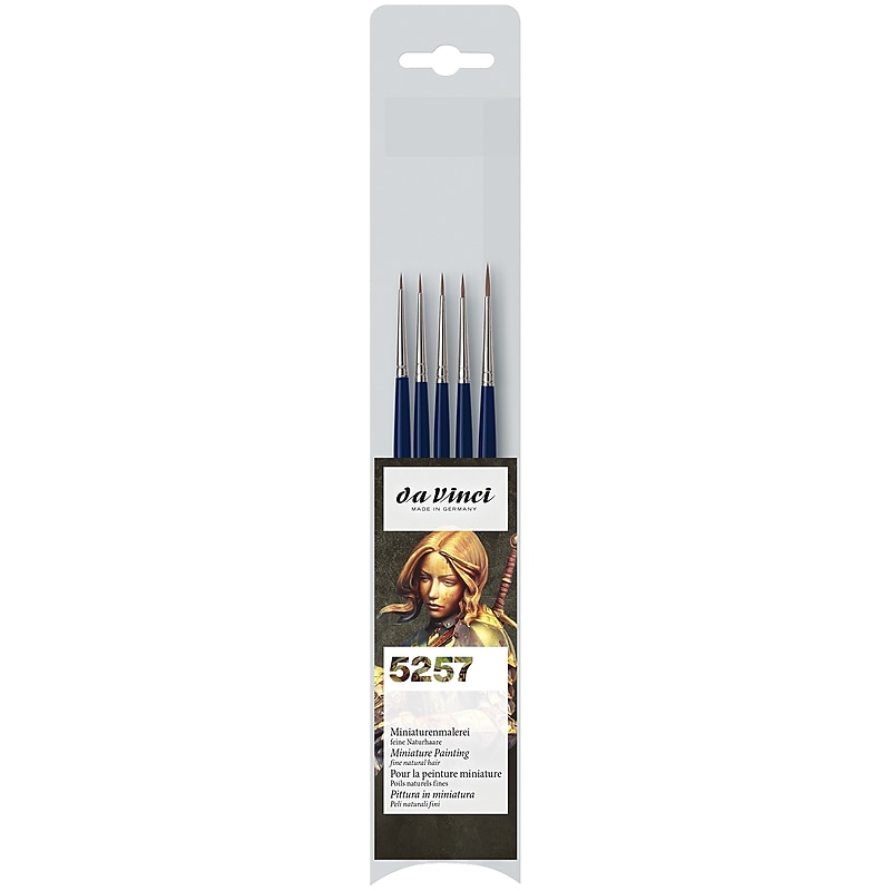 da Vinci USSURI-SABLE Watercolor Miniature Round Painting Brushes, 5/Pack (DVXVA52570) image 1