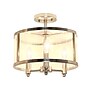 Lalia Home 3-Light 13" Farmhouse Glass and Metallic Accented LED Semi-flushmount, Brushed Nickel (LHM-1000-BN)~#|#~A4B28134-EF1D-44B6-90DA68EDBF4350C7_sc7