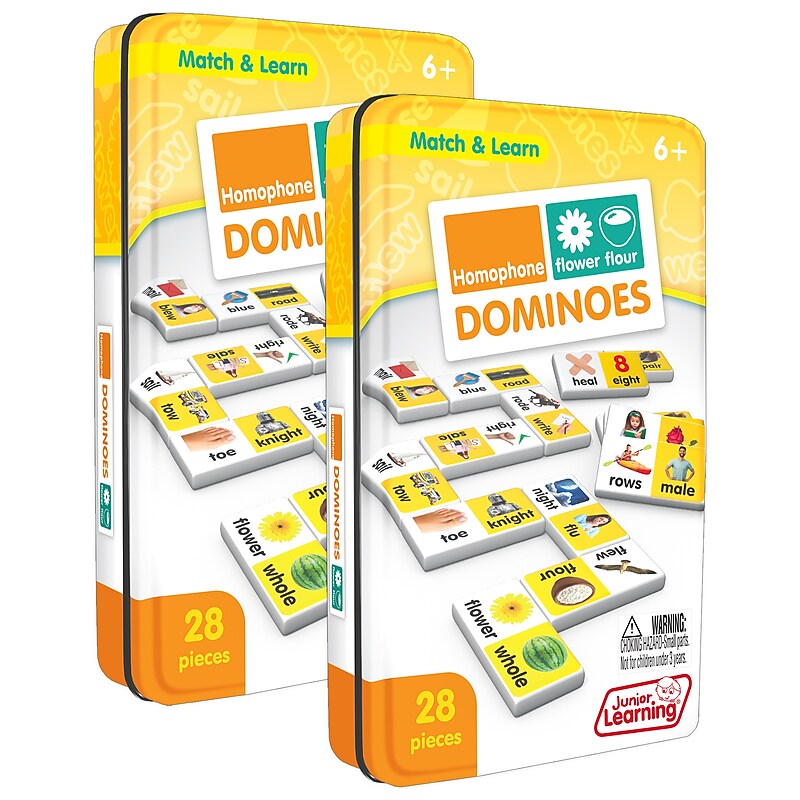 Junior Learning Homophone Match & Learn Dominoes, 2/Bundle (JRL667-2) image 1