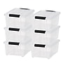 Iris 13.5 Quart Storage Container with Lid, Plastic, Clear, 6/Pack (500295)~#|#~A4B71FDF-3E3E-43E5-AE92E6AACD1FCF7B_sc7