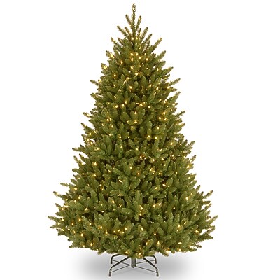 National Tree Company 7.5' Pre-Lit Natural Fraser Fir Artificial Christmas Tree