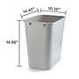 Coastwide Professional™ Indoor Trash Can Without Lid, Gray Soft Molded Plastic, 7 Gallon (CW56431)~#|#~A4BCA78A-DCFF-4424-8DA27162EFF26EE5_sc7