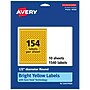 Avery Laser/Inkjet Round Multipurpose Labels, 0.5" Dia., Bright Yellow, 1540/Pack (94503)~#|#~A4C1DCD6-DF10-412B-A300089118CFFC51_sc7