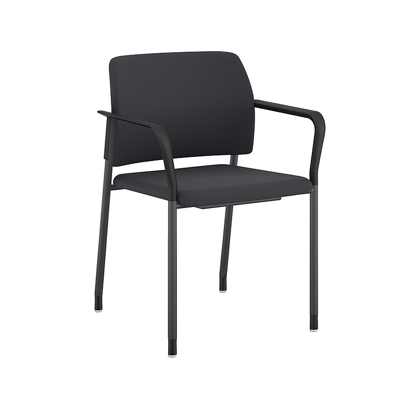 HON Accommodate Vinyl Upholstered Guest Stacking Chair, Basalt/Textured Charcoal, 2/Pack (HSGS6.F.E.SX23.P7A) image 1