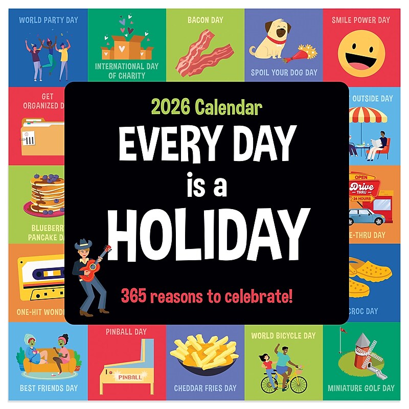 2026 TF Publishing 12" x 17" TF Publishing 7" x 7" Every Day's A Holiday Mini Calendar 26-2103 image 1