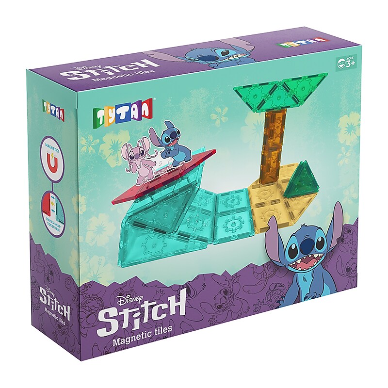 Tytan Toys Disney Stitch Magnetic Tiles, 44 Pieces (TYT-DIS-LILOSTITCH) image 1