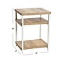 Household Essentials Jamestown 18"W x 17"D Laminate Side/End Table, 2 Shelves, Coastal Oak/White (8230-1)~#|#~A4C8754B-5FF1-4392-B0B2841CDC59E397_sc7